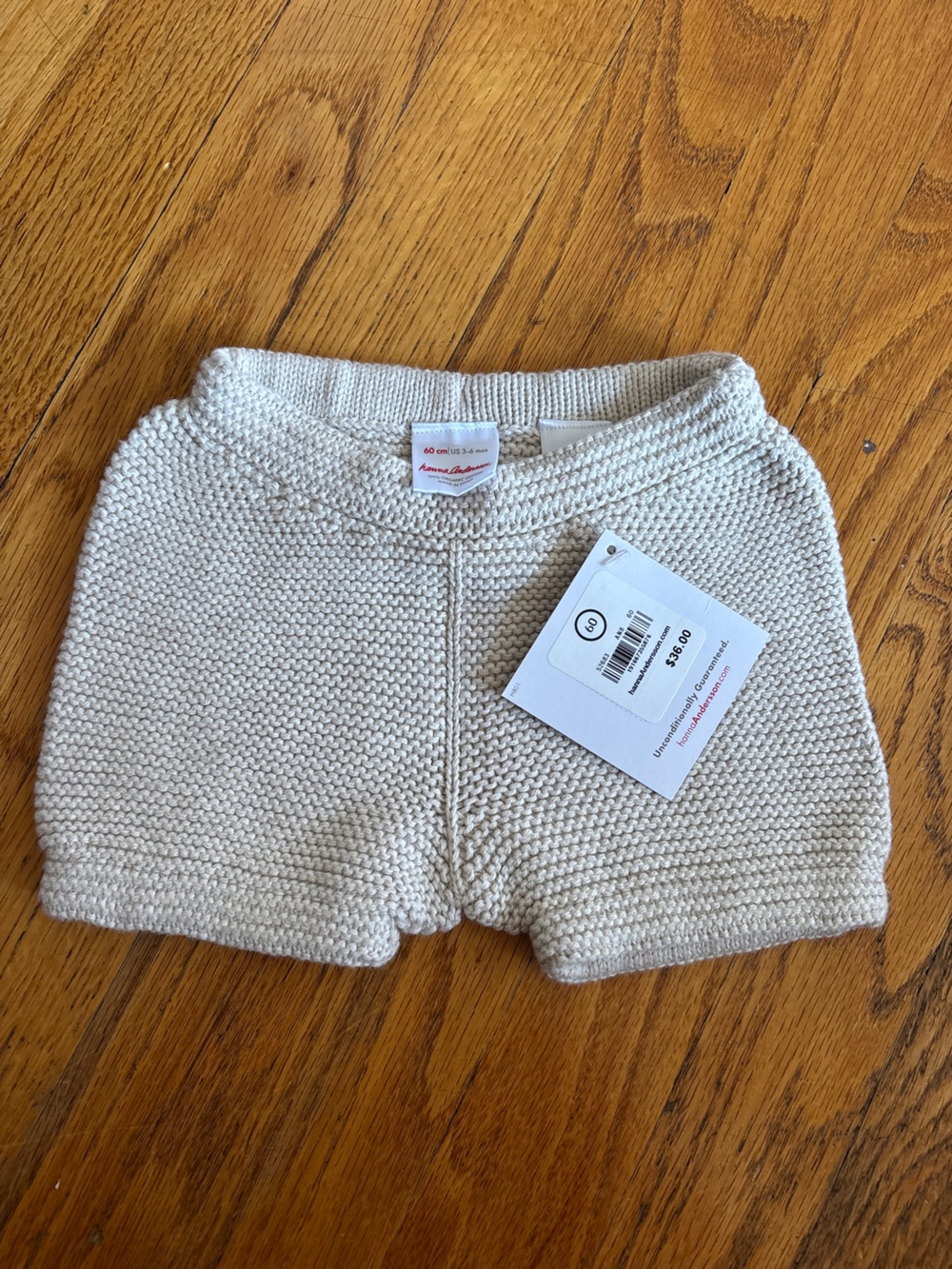 Hanna Andersson Cream Knit Shorts